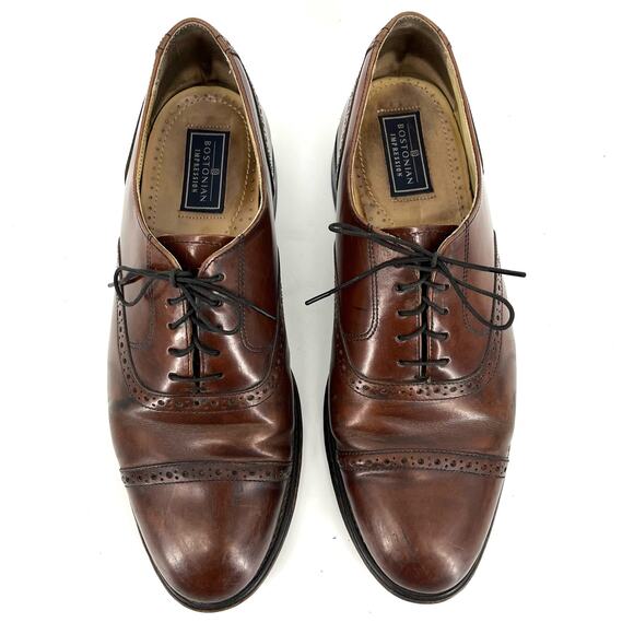 Bostonian Impression Mens Wingtip Brown Leather Oxford shoes‎ (22022) Size 9.5 main image 8